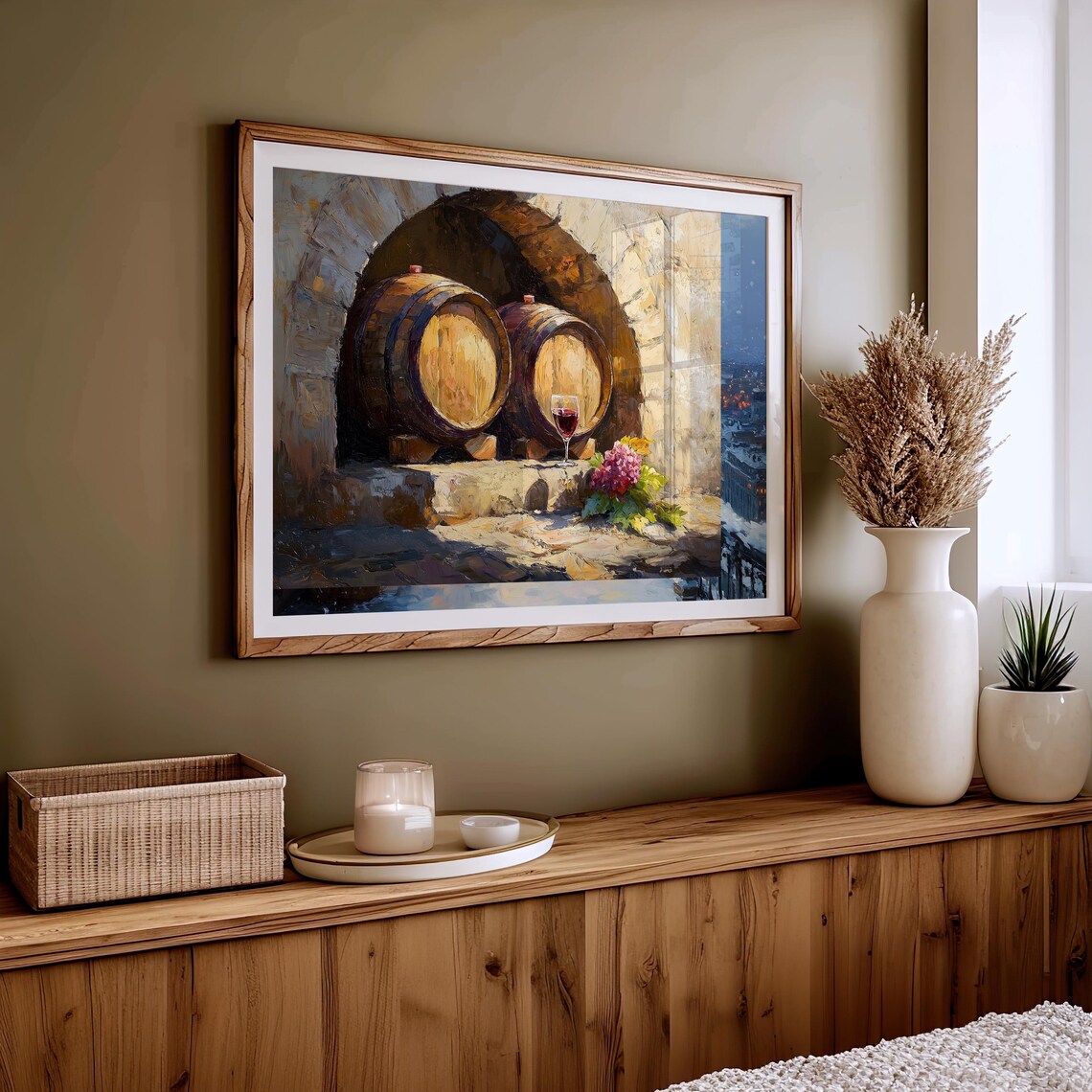 Tuscan Wine Cellar, Rustic Vineyard Art Print - Image 5