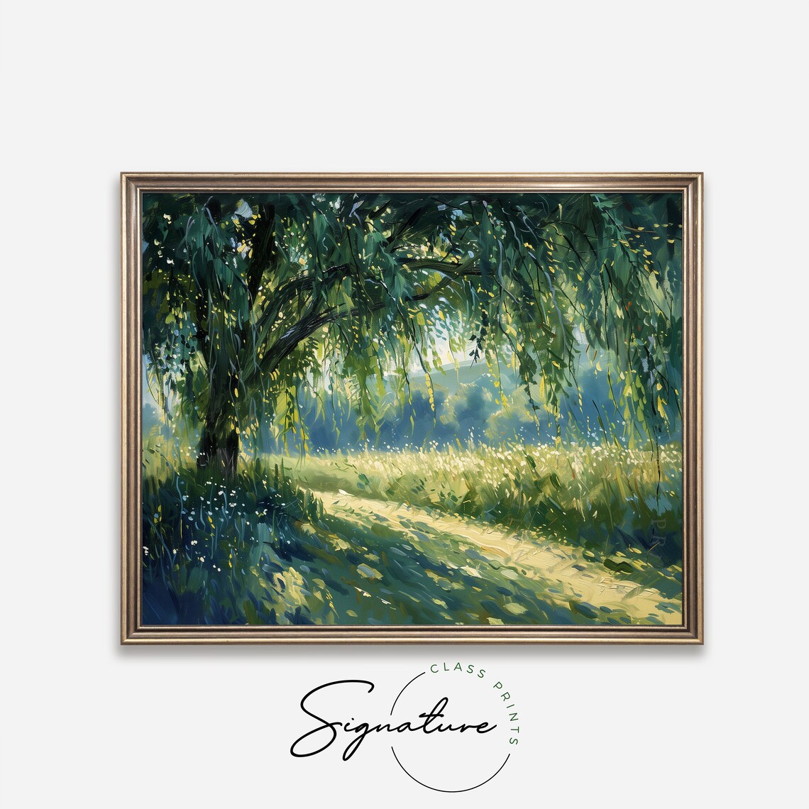 Willow Tree Breezy Meadow Scene Wall Art Print - Image 4