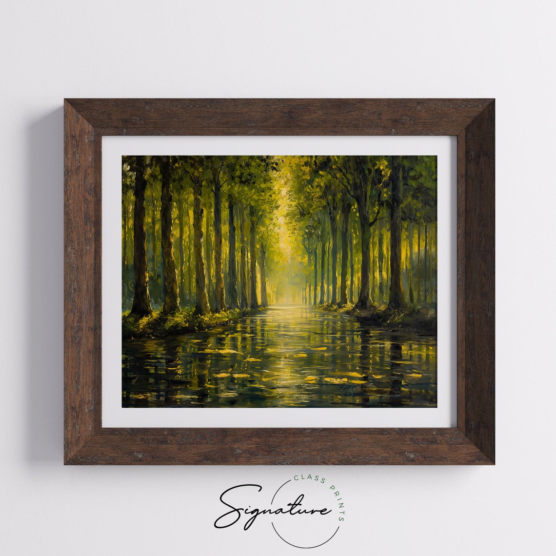 River Epte Poplars Golden Water Reflections Impressionist Poster - Image 5