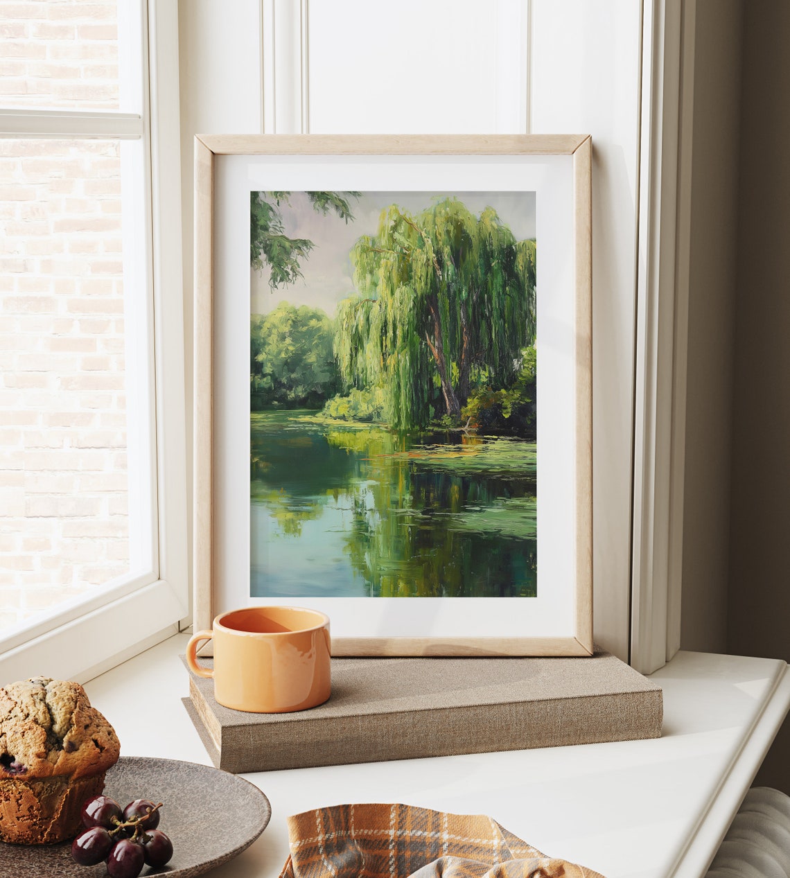 Weeping Willow Tranquil Pond Lush Green Reflection Shade Poster - Image 6