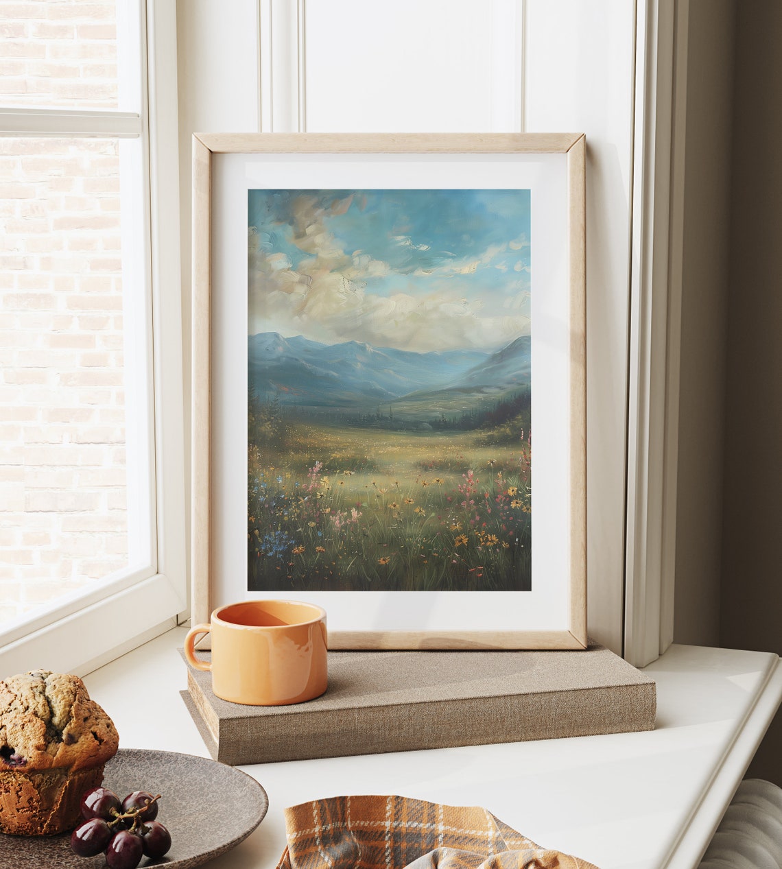 Alpine Meadow Wildflowers Mountain Valley Summer Landscape Poster - Image 6