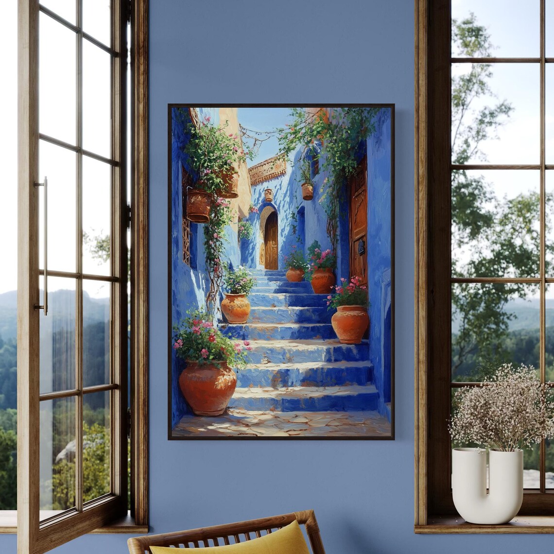 Chefchaouen Blue City, Moroccan Travel Art Print