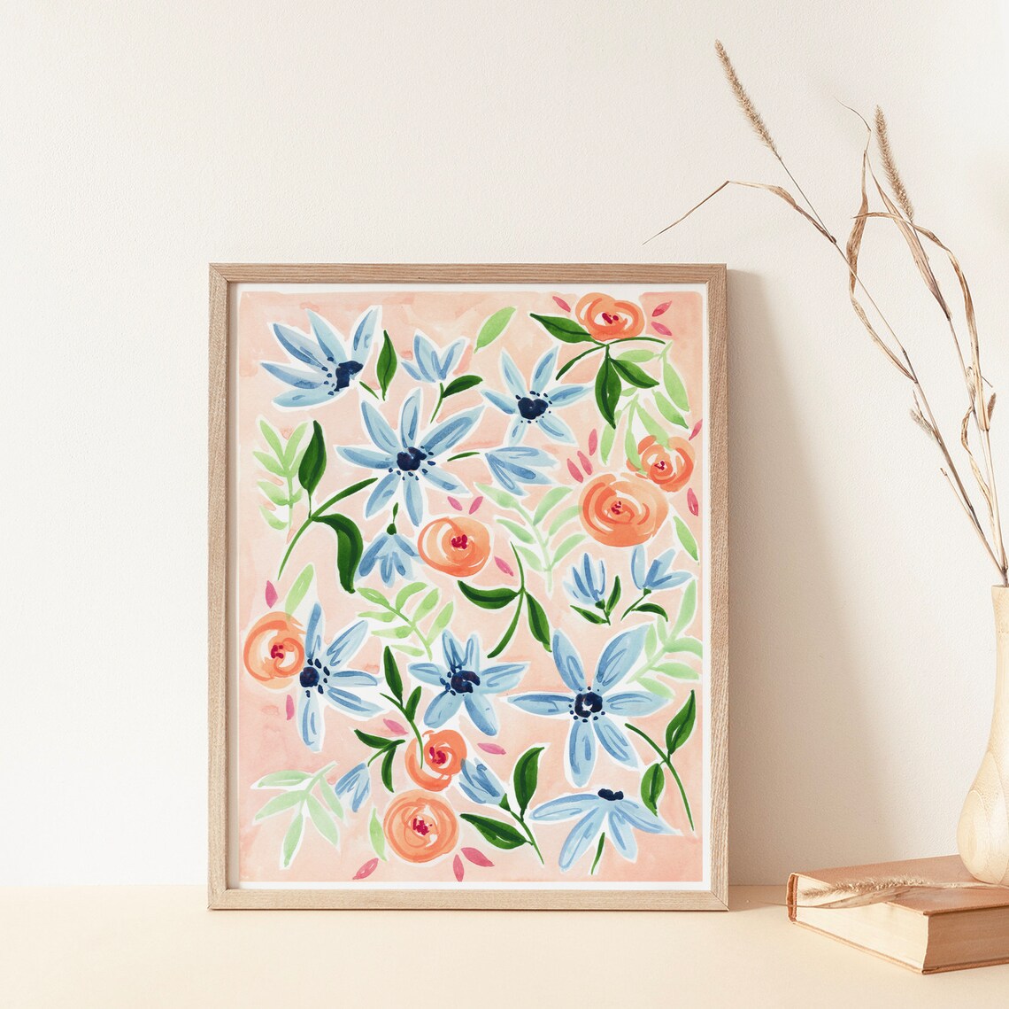 Azure Florals, Sabina Fenn Watercolor Art Print - Image 3