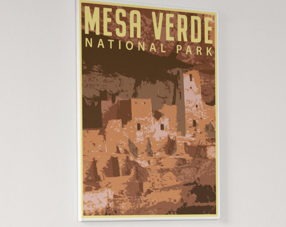 Mesa Verde National Park Ancient Cliff Dwellings Desert Ruins Poster