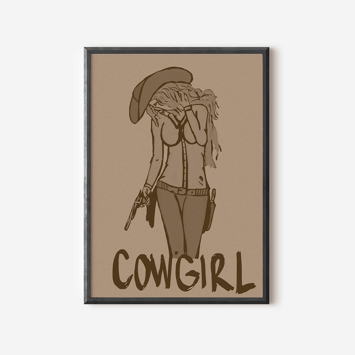 Vintage Cowgirl Poster Retro Western Wall Art Country Female Prints Girly Dorm Room Decor Southwestern Woman Art