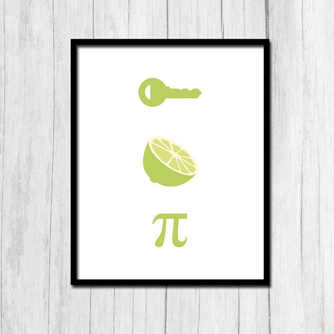 Key Lime Pie Math Pun Funny Kitchen Poster