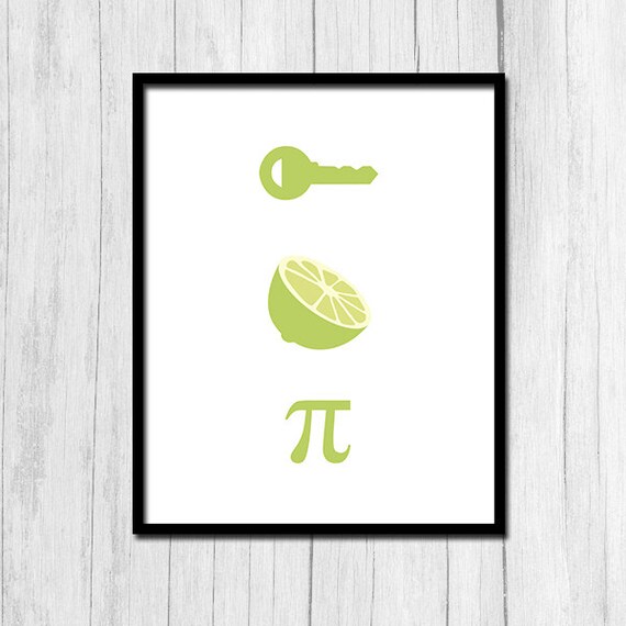 Key Lime Pie Math Pun Funny Kitchen Poster