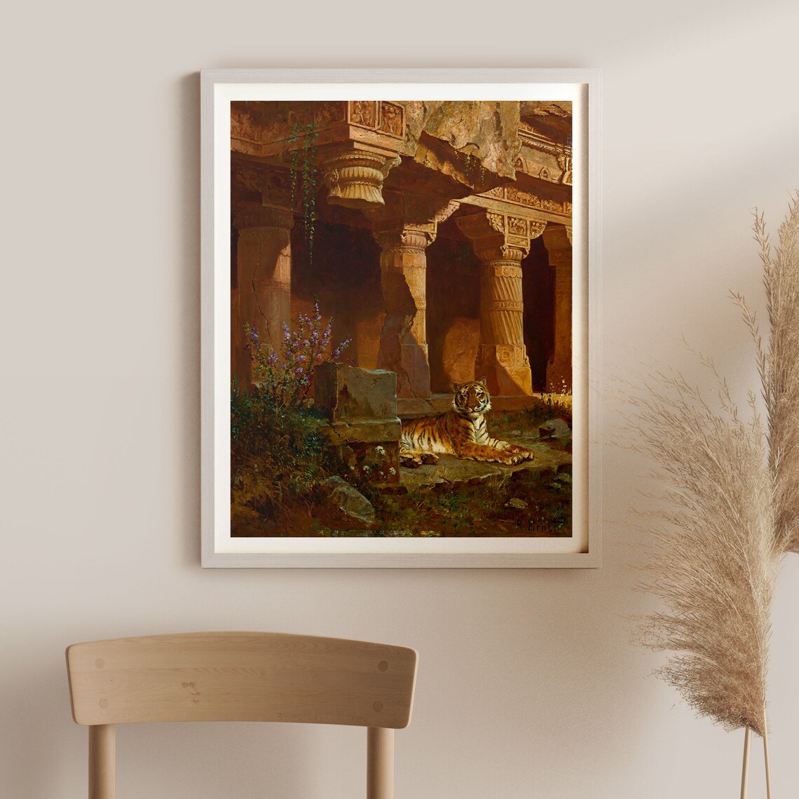 Vintage Tiger At Rest, Rudolf Ernst Art Print - Image 3