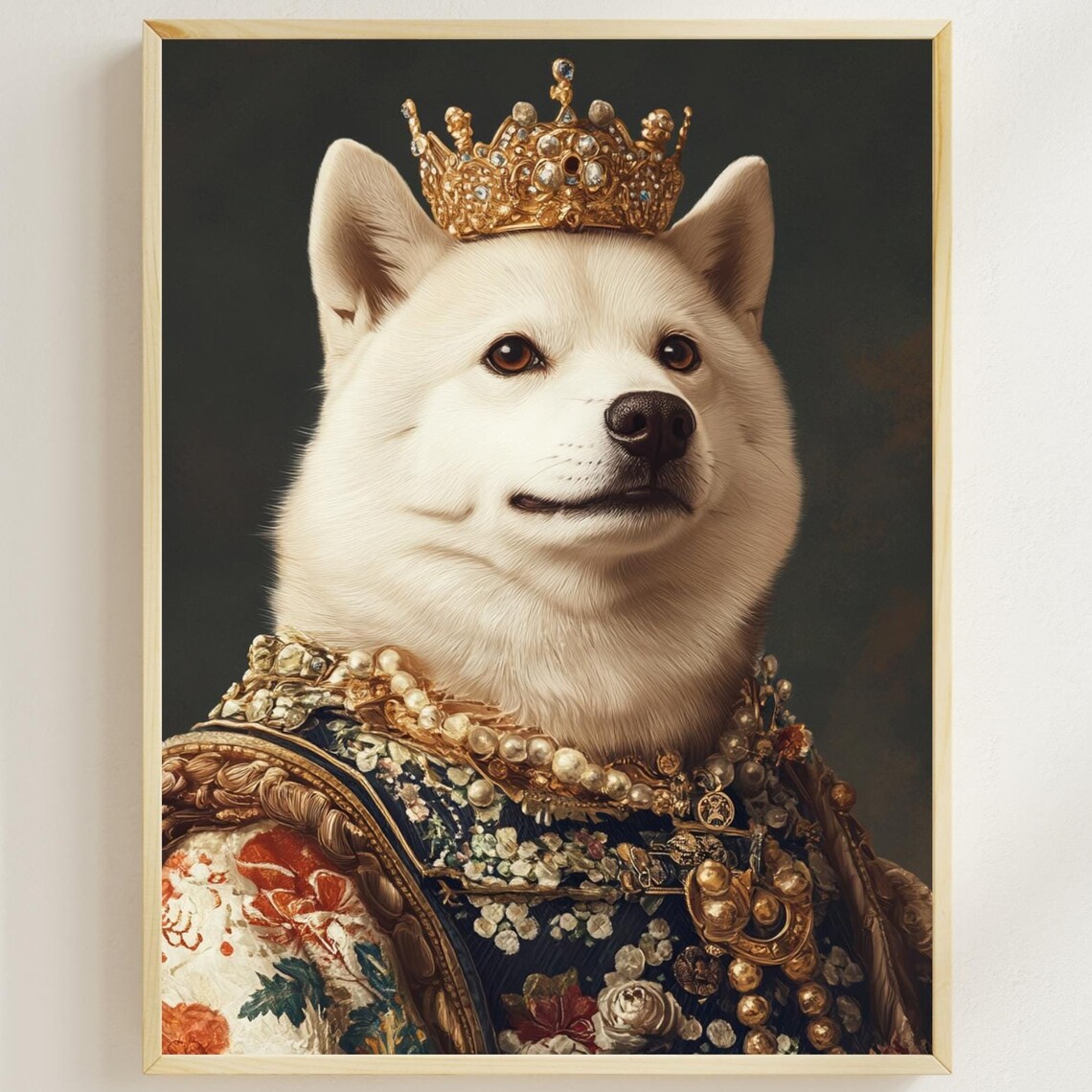 Aristocratic Shiba Inu Renaissance-Style Art Print