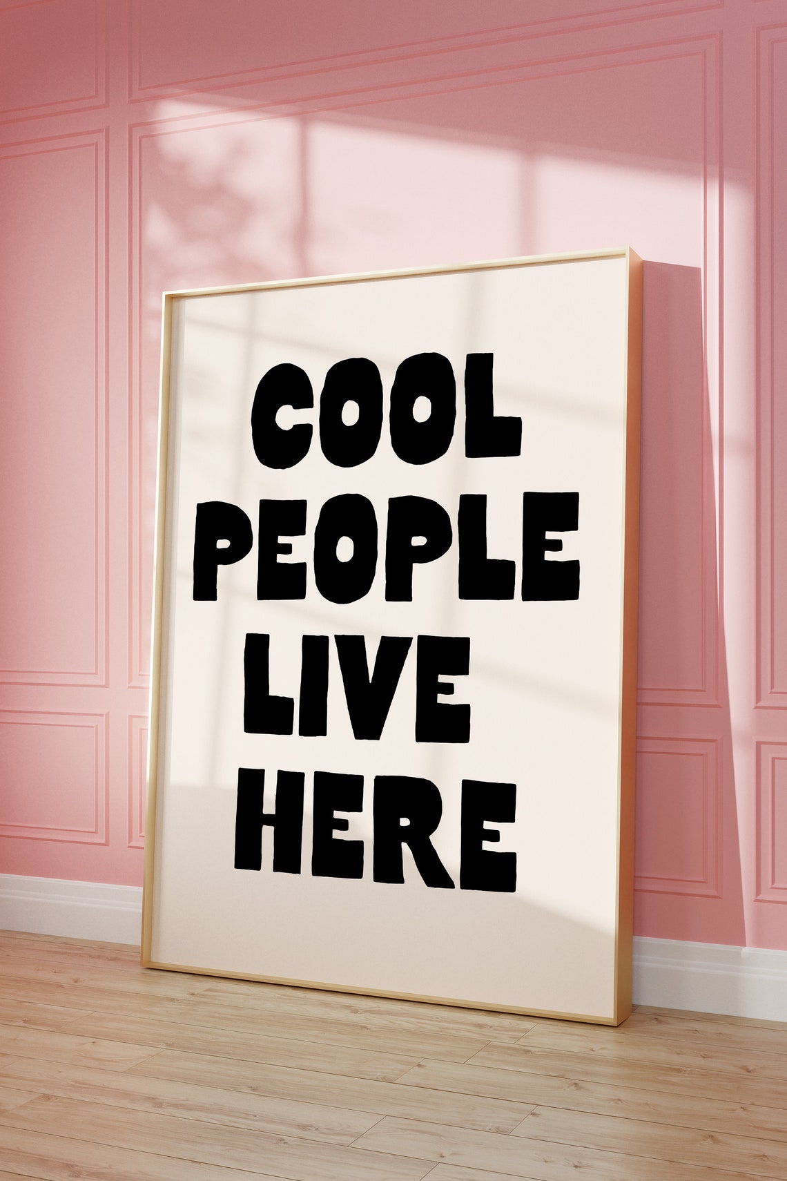 Cool People Live Here Bold Black Typography Welcome Home Poster - Image 2