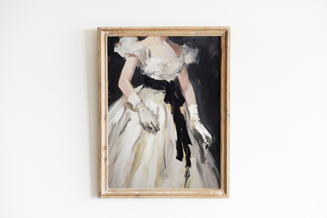 Moody Coquette Print, Dark Academia Decor