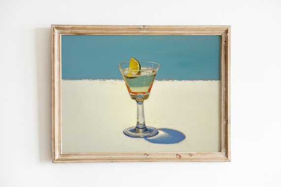 Vintage Tequila Print, Speakeasy Bar Cart Decor