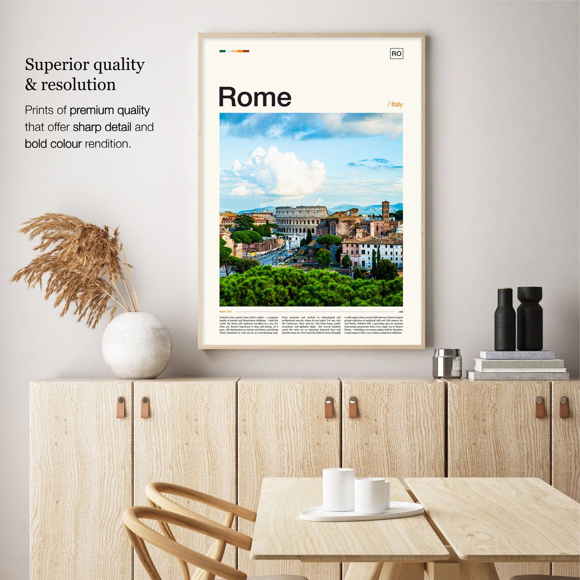Rome Travel Poster, Ancient Italy Wall Art - Image 2
