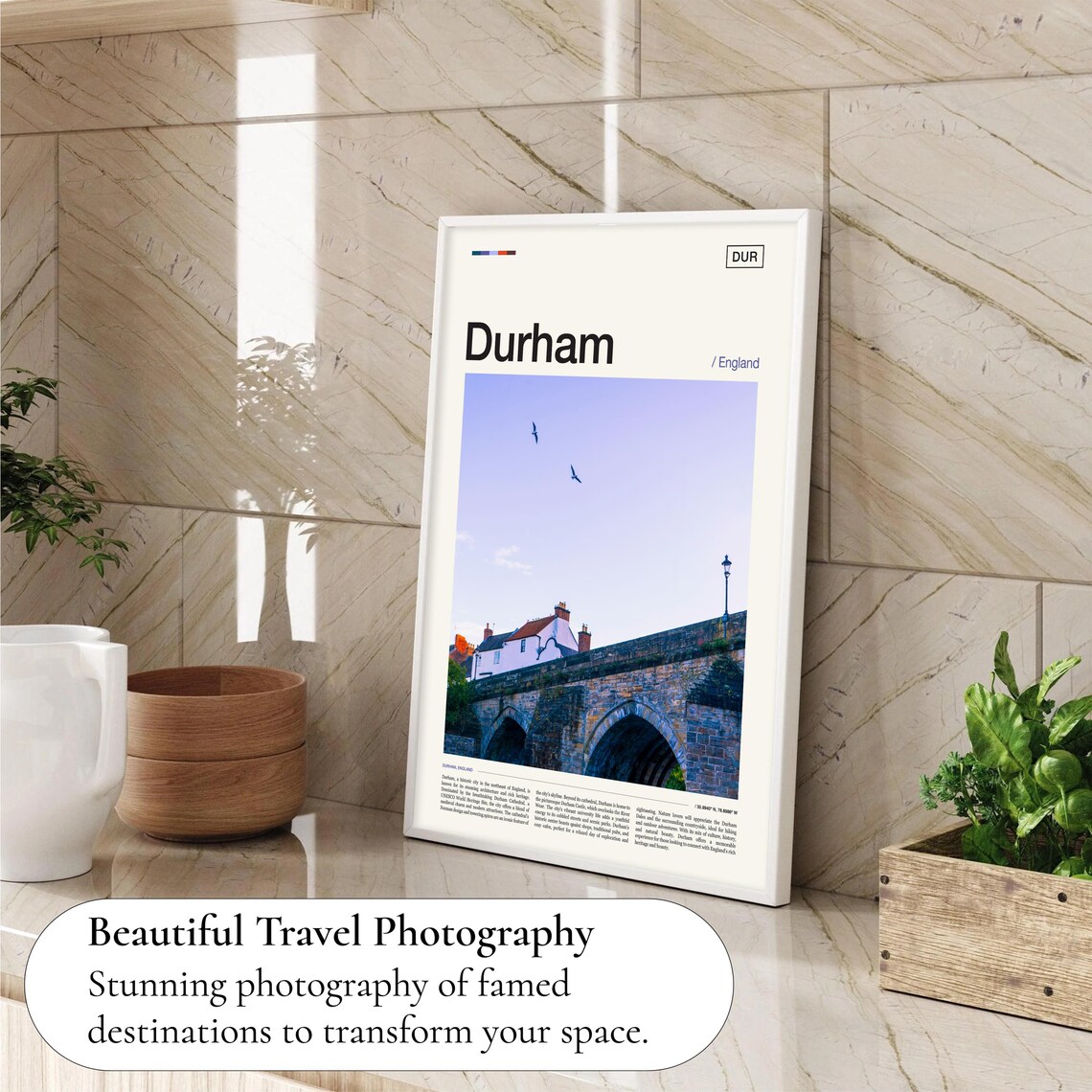 Durham Travel Poster, Place-Inspired Wall Art - Image 4