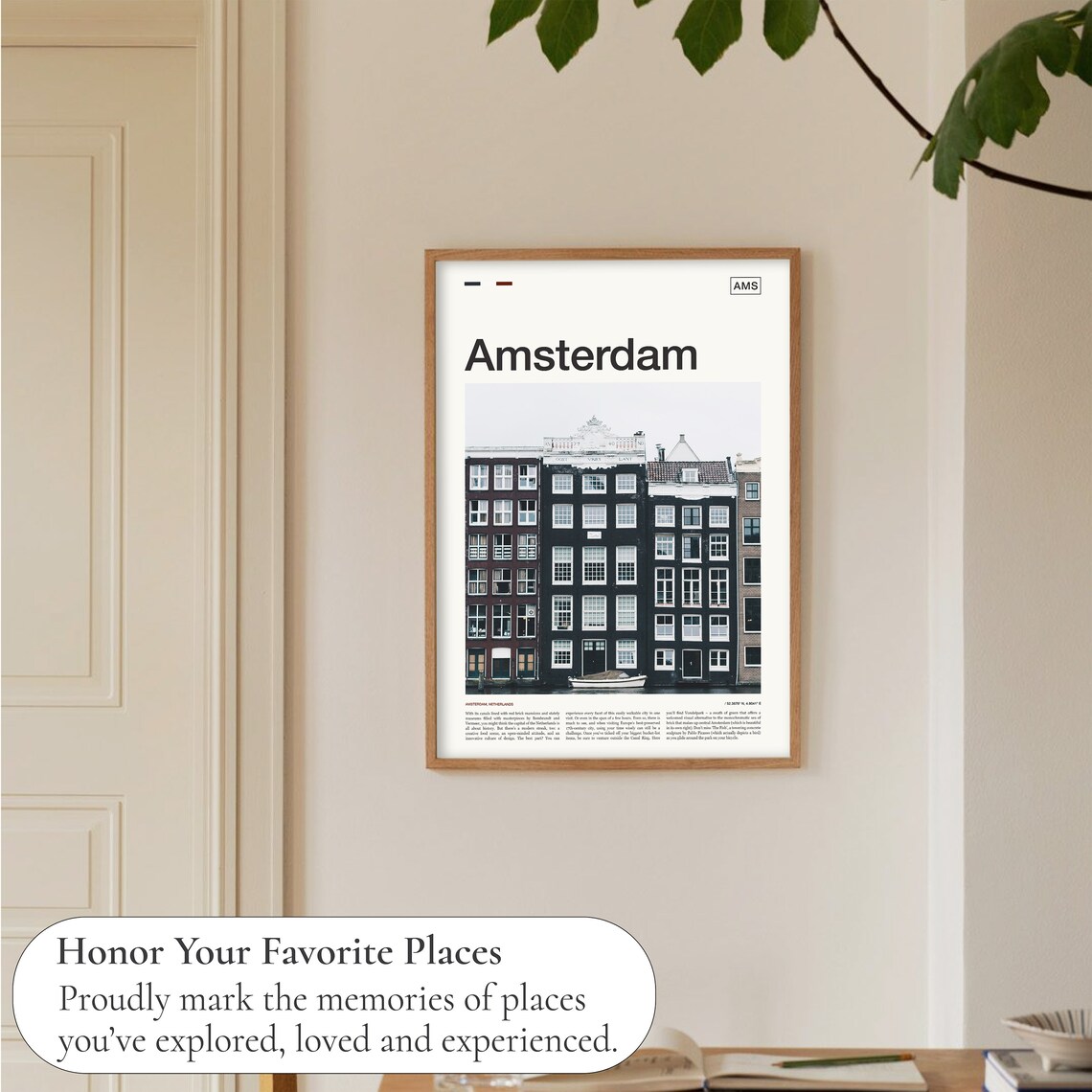 Amsterdam Travel Poster, Netherlands City Art - Image 5