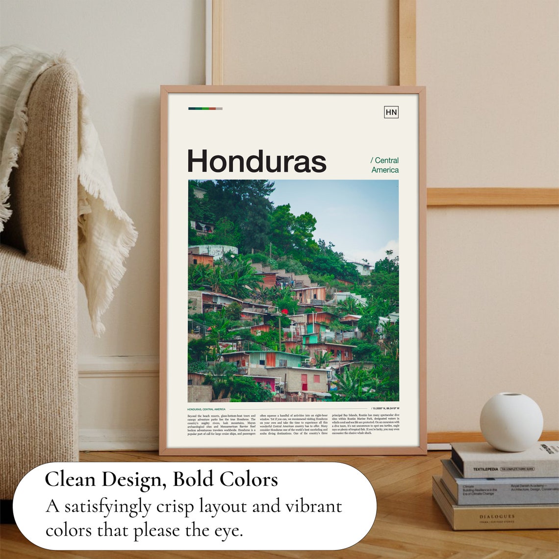 Honduras Print Honduras Poster Honduras Wall Art Honduras Art Print Honduras Decor Honduras Landscape Honduras Photo Honduras Artwork - Image 3