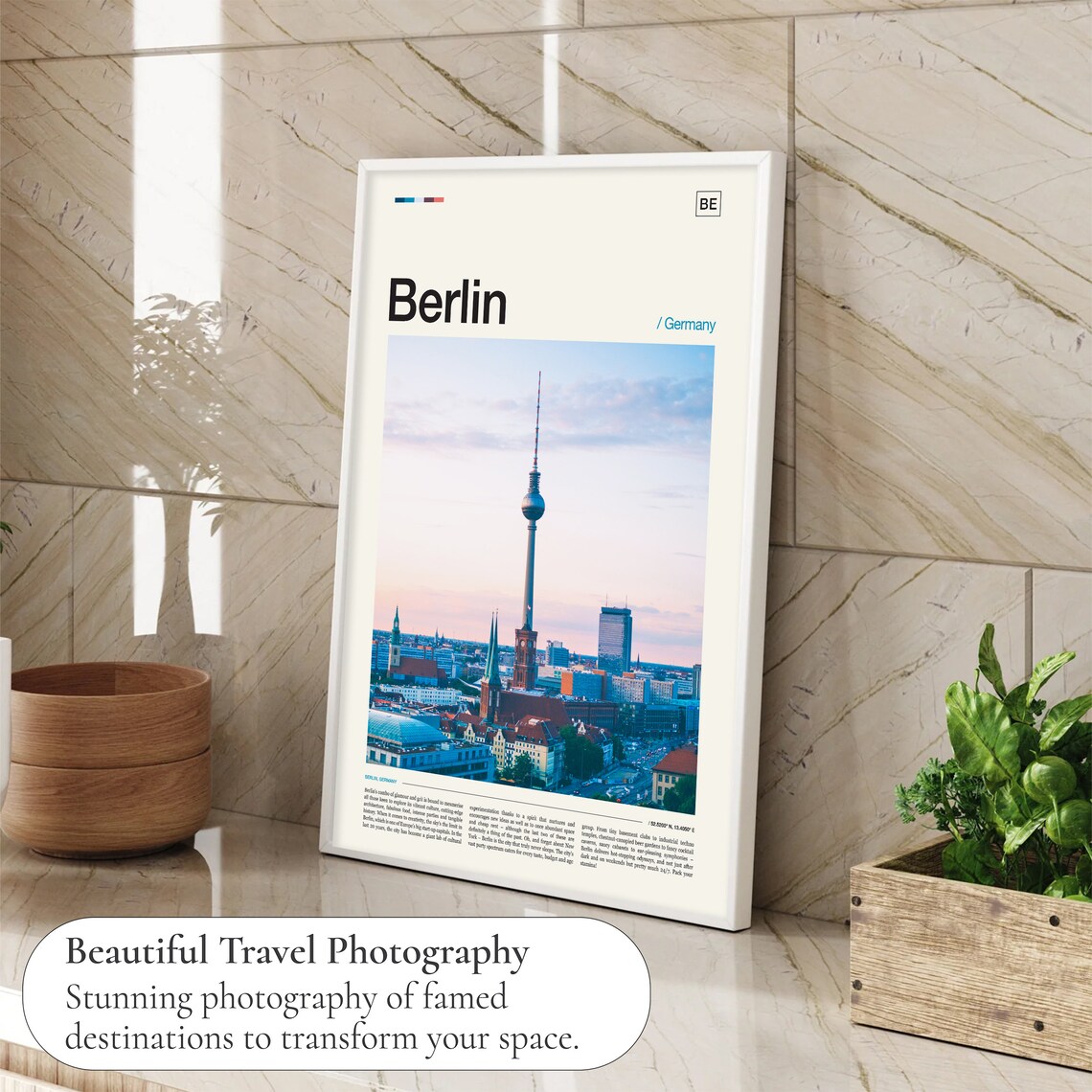 Berlin Travel Poster, City Skyline Art Print - Image 4