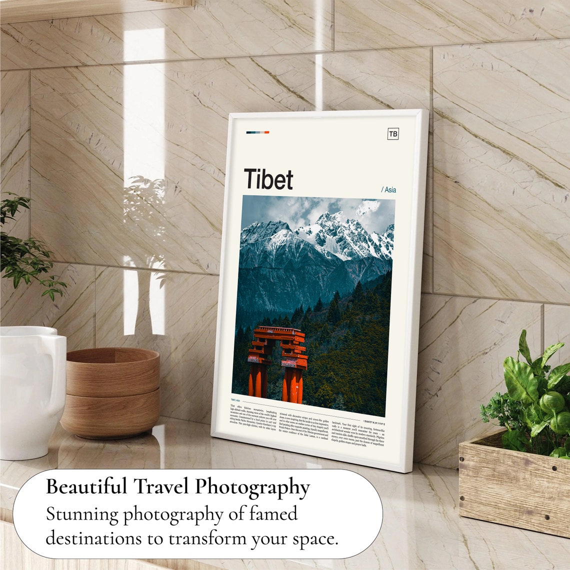 Tibet Poster Tibet Wall Art Tibet Art Print Tibet Print Tibet Photo Tibet Photography Tibet Travel Tibet Decor Tibet Asia Print - Image 4