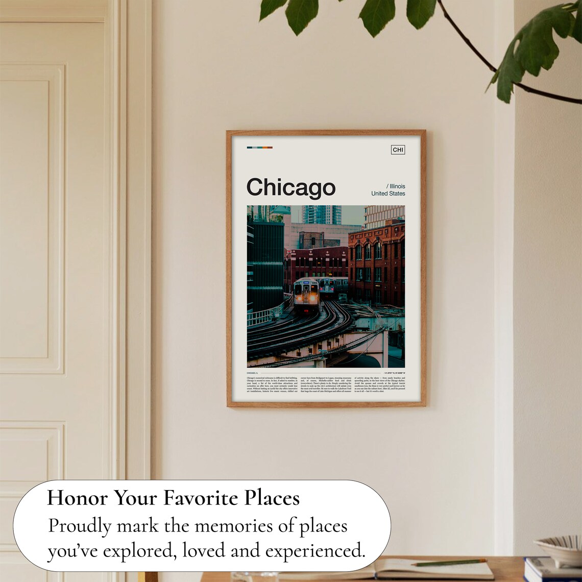 Chicago Travel Poster, City Art Print - Image 5
