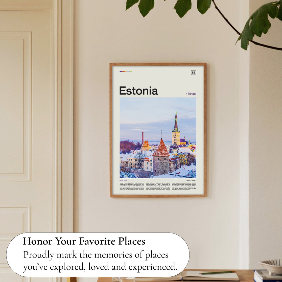 Estonia Print Estonia Poster Estonia Wall Art Estonia Art Print Estonia Photo Estonia Photography Estonia Decor Estonia Skyline - Image 5