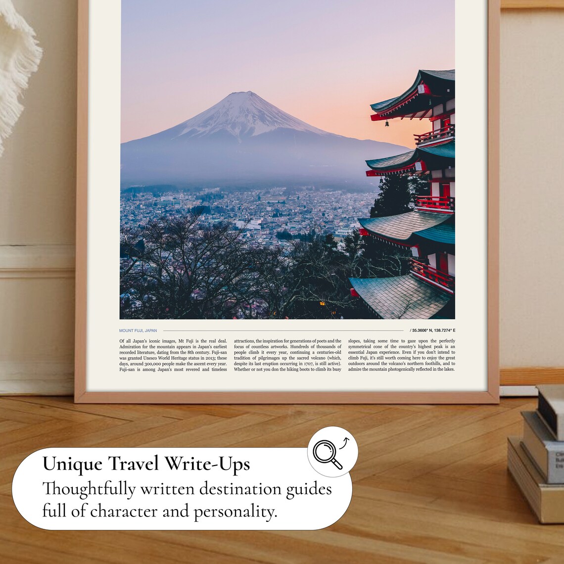 Mt Fuji Travel Poster, Asia Landscape Art Print - Image 2