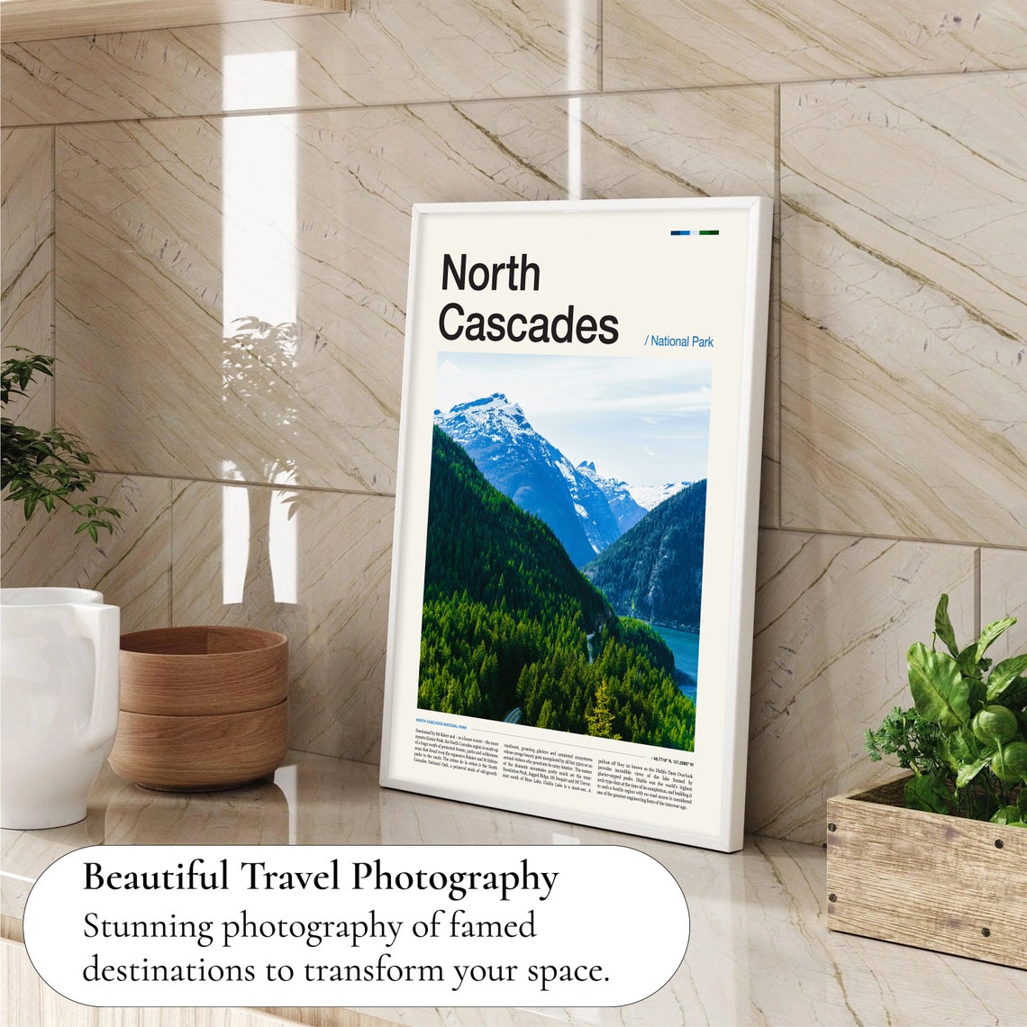 North Cascades National Park Snowy Mountain Peaks Photo Poster - Image 4