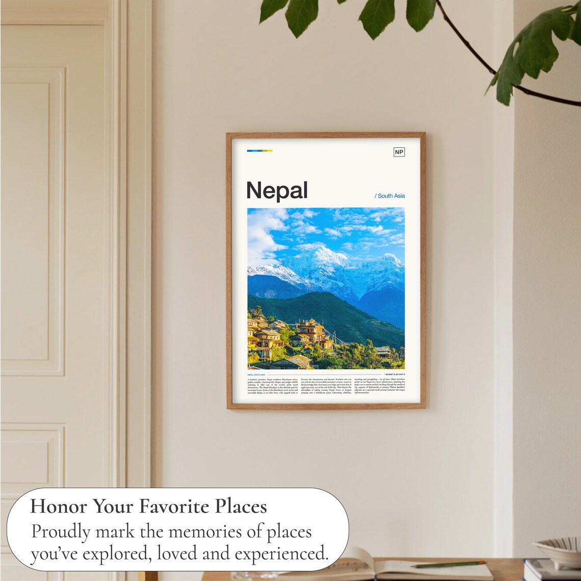 Nepal South Asia Himalayan Peaks Traditional Village Photo Poster - Image 5