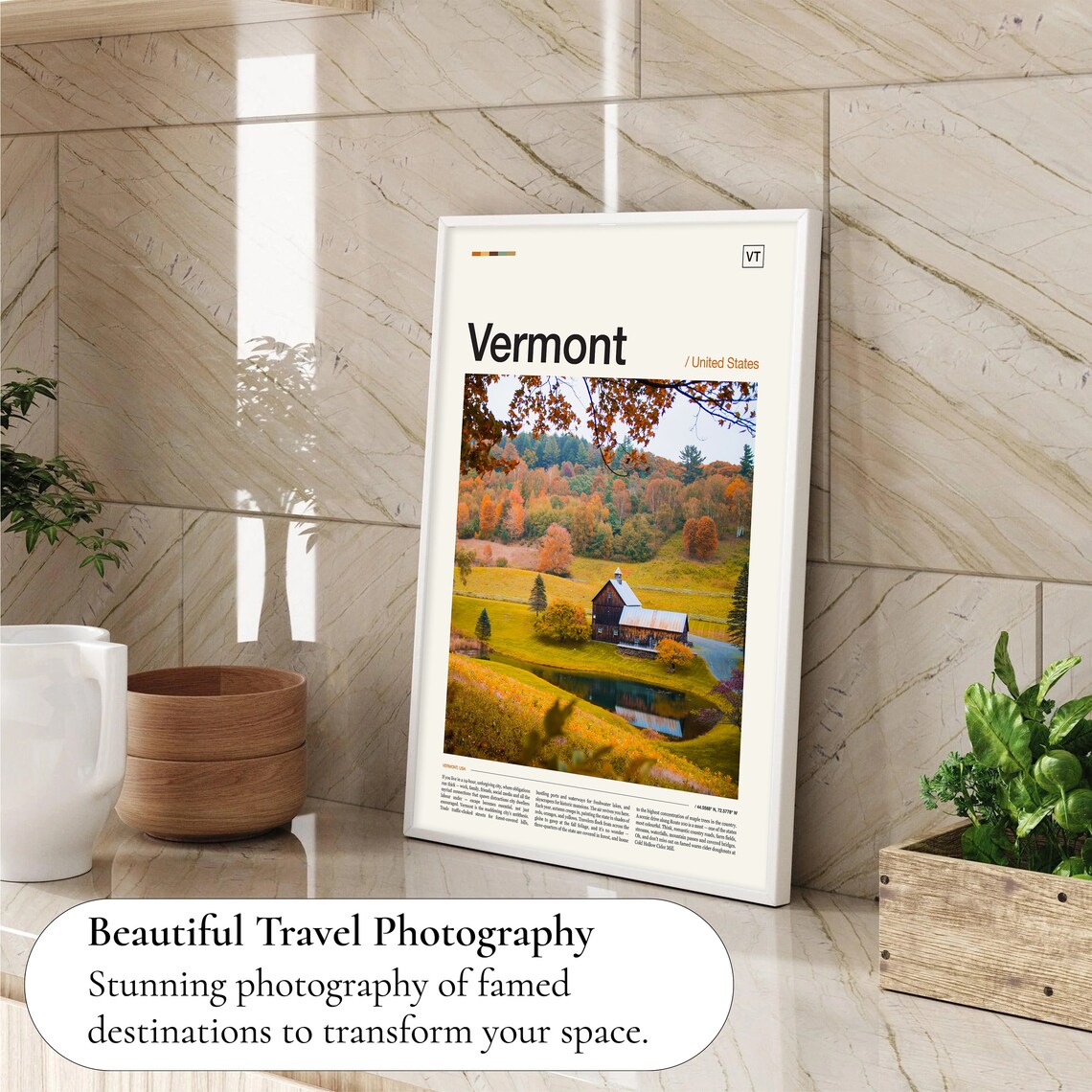 Vermont Travel Poster, Vermont Wall Art Print - Image 4