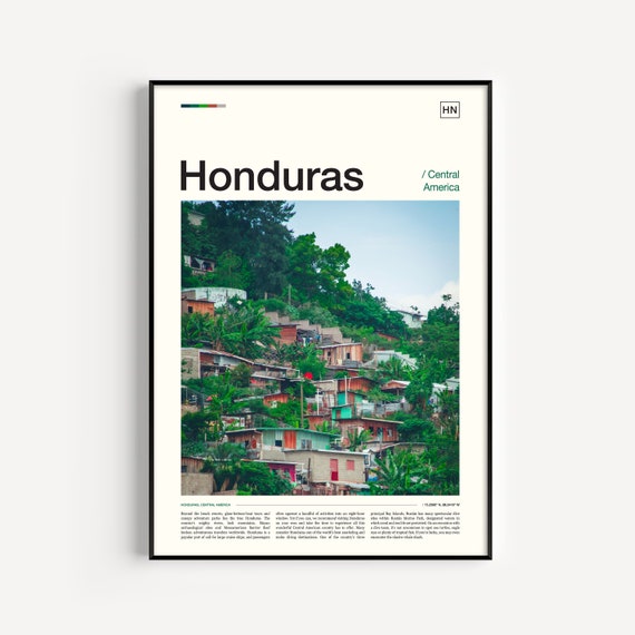 Honduras Print Honduras Poster Honduras Wall Art Honduras Art Print Honduras Decor Honduras Landscape Honduras Photo Honduras Artwork