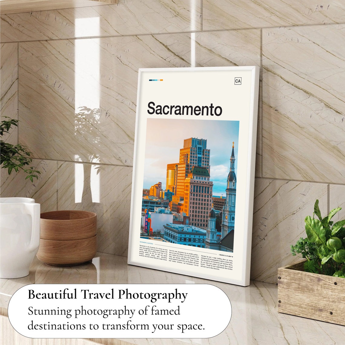 Sacramento Print Sacramento Poster Sacramento Wall Art Sacramento Art Print Sacramento Artwork Sacramento Photo California Print - Image 4