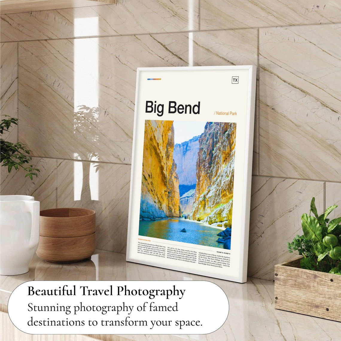 Big Bend National Park Santa Elena Canyon Texas River Photo Poster - Image 4