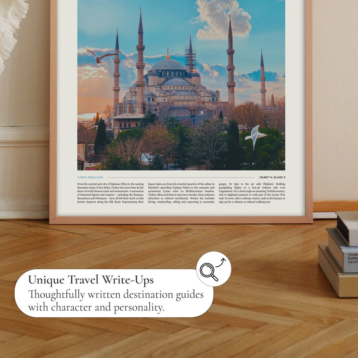 Turkey Blue Mosque Istanbul Sunset Skyline Editorial Travel Poster - Image 2