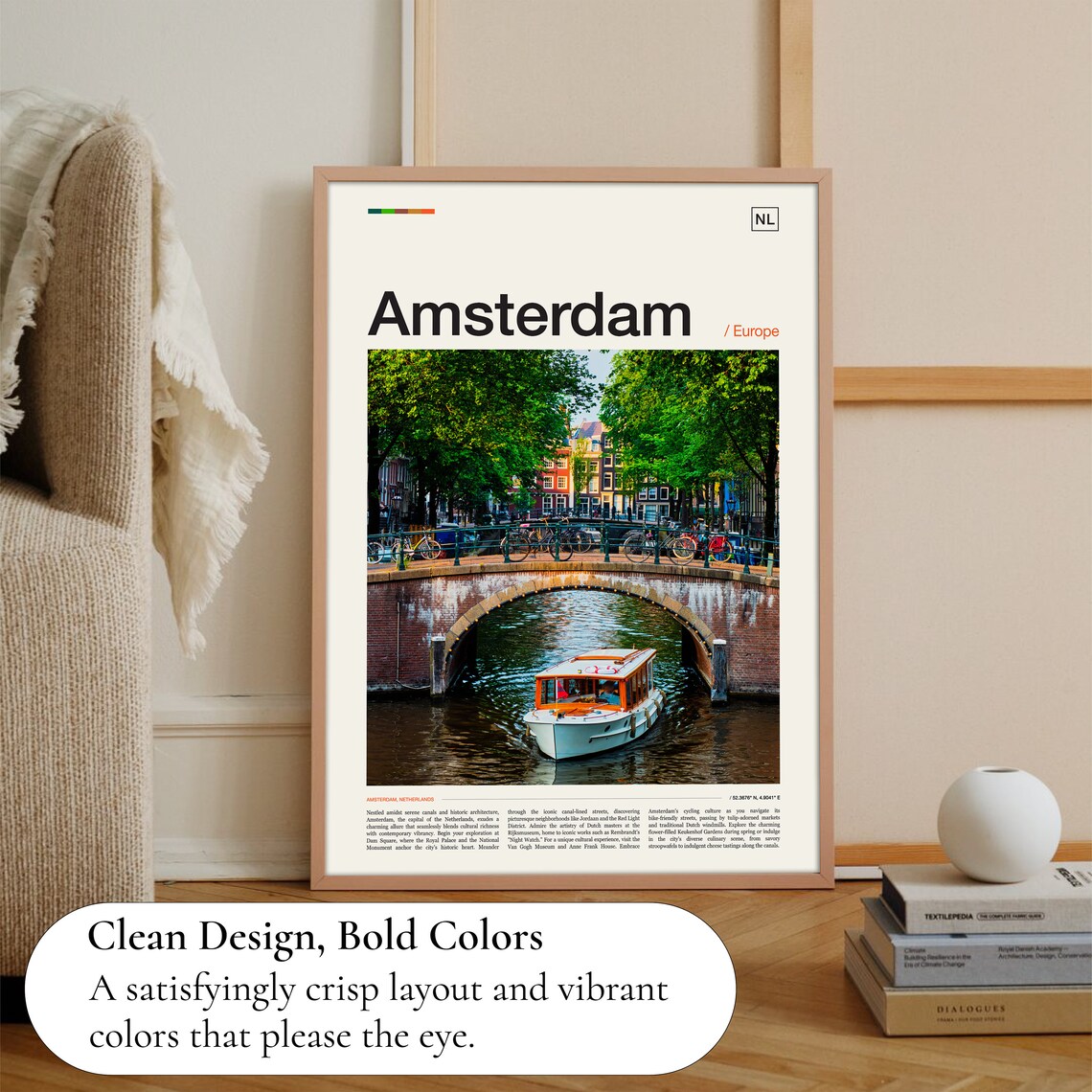 Amsterdam Netherlands Gift Travel Poster - Image 3