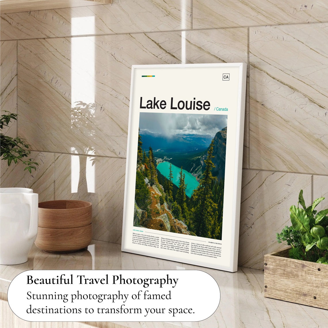Lake Louise Canada Turquoise Lake Rocky Mountains Photo Travel Poster - Image 4