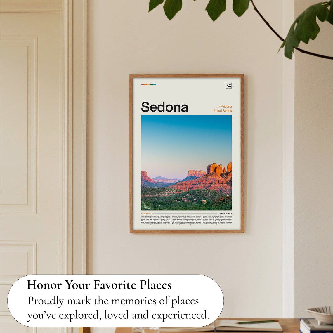 Sedona Arizona Red Rock Buttes Desert Dusk Scenic Photo Poster - Image 5