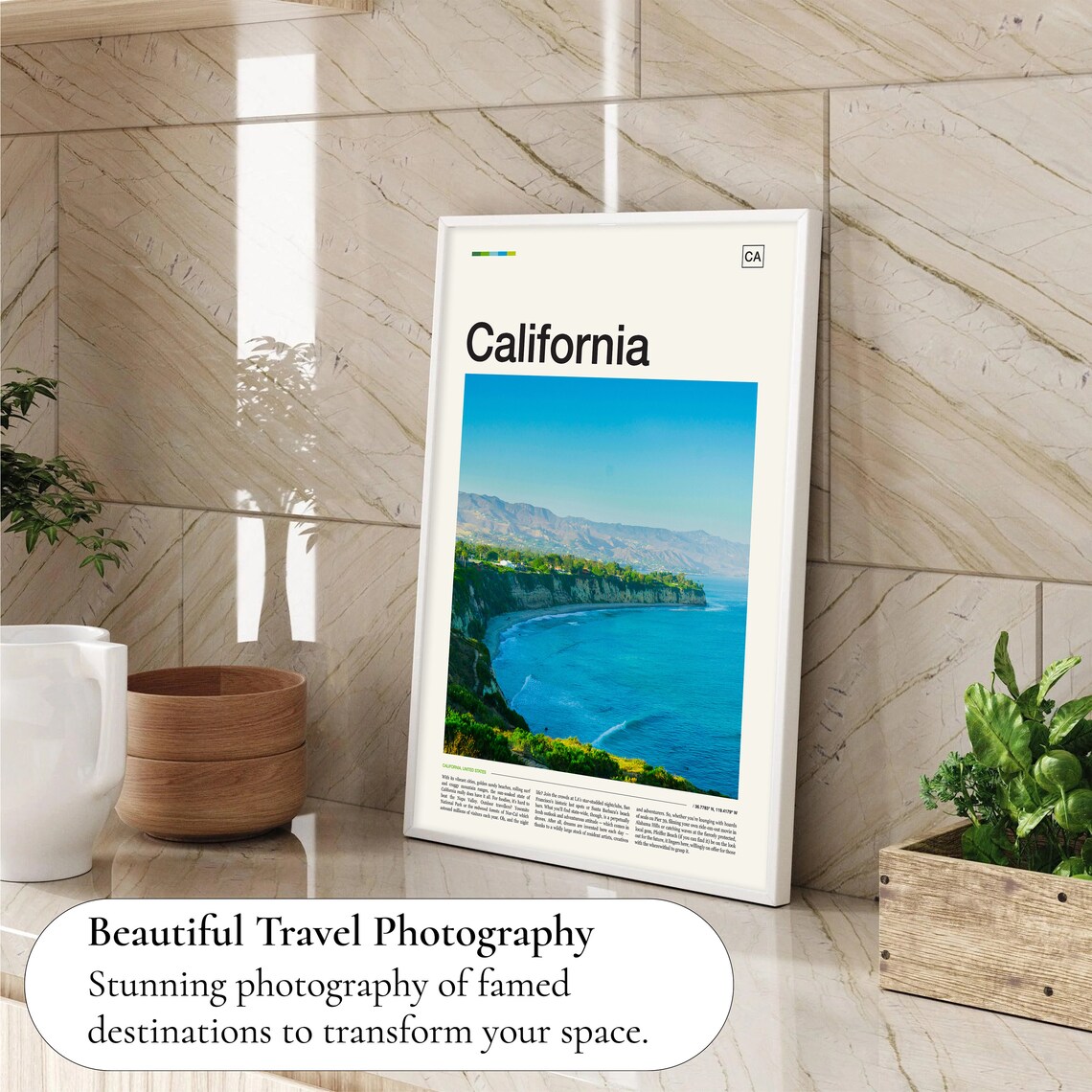 California Travel Poster, USA Travel Wall Art - Image 4