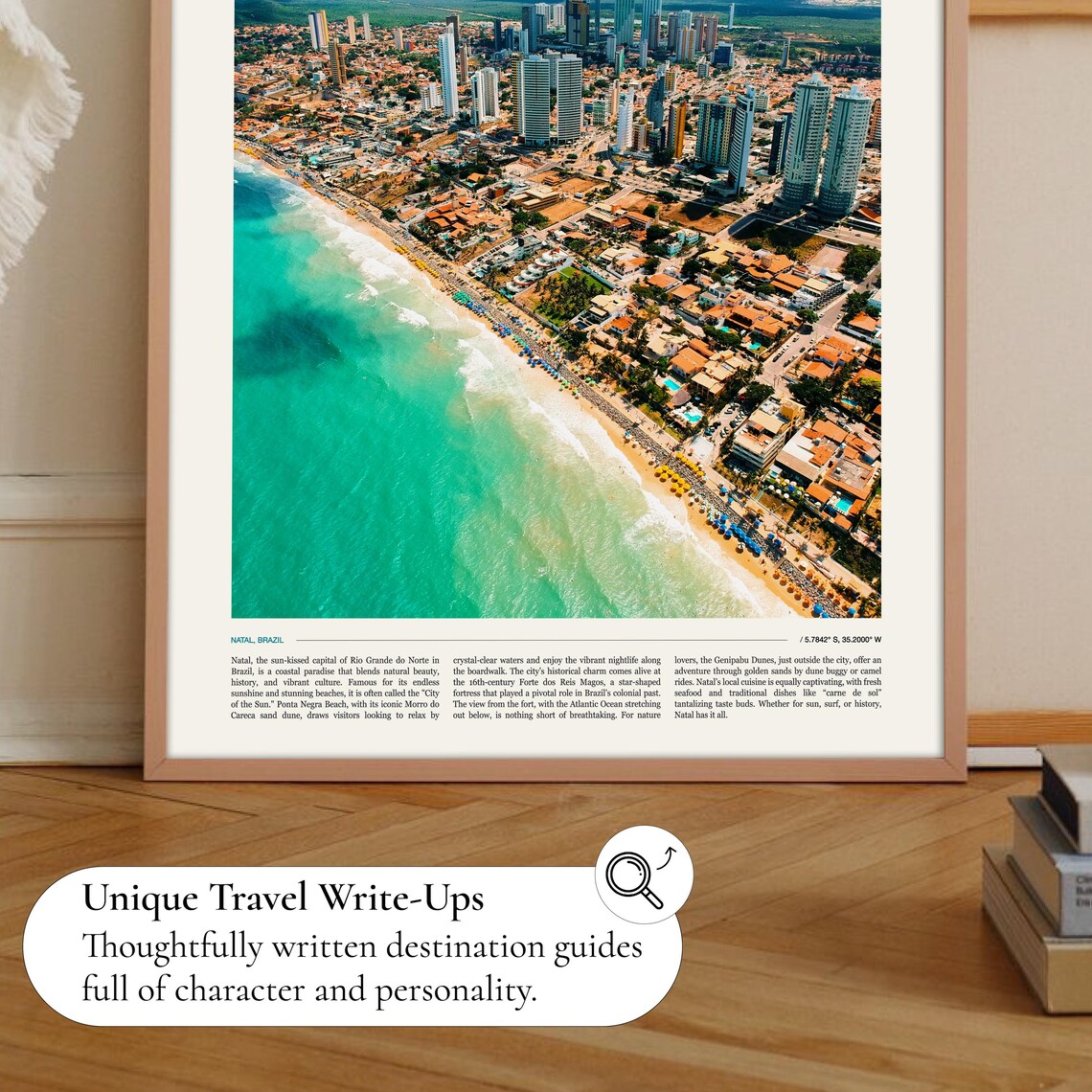 Natal Brazil South America Aerial Beach City View Travel Poster - Image 2