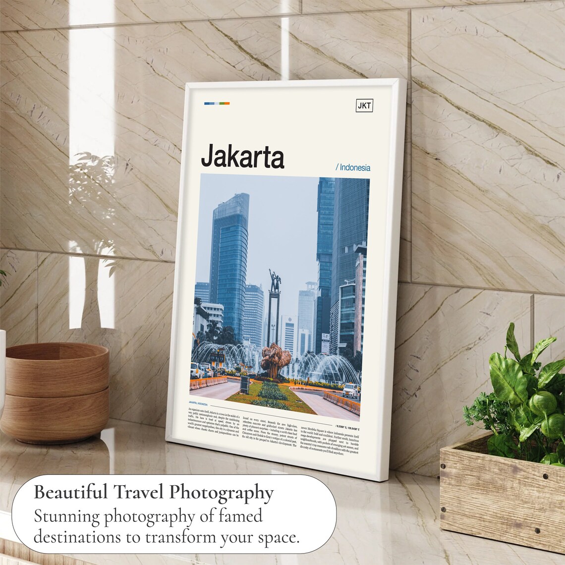 Jakarta Indonesia Travel Poster Print - Image 4
