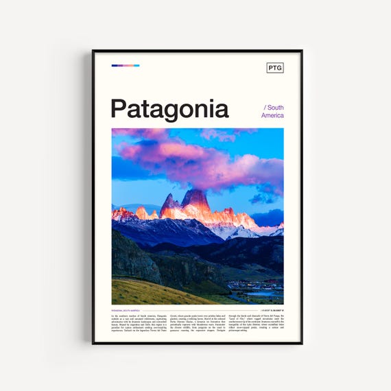 Travel Poster Torres Del Paine Argentina