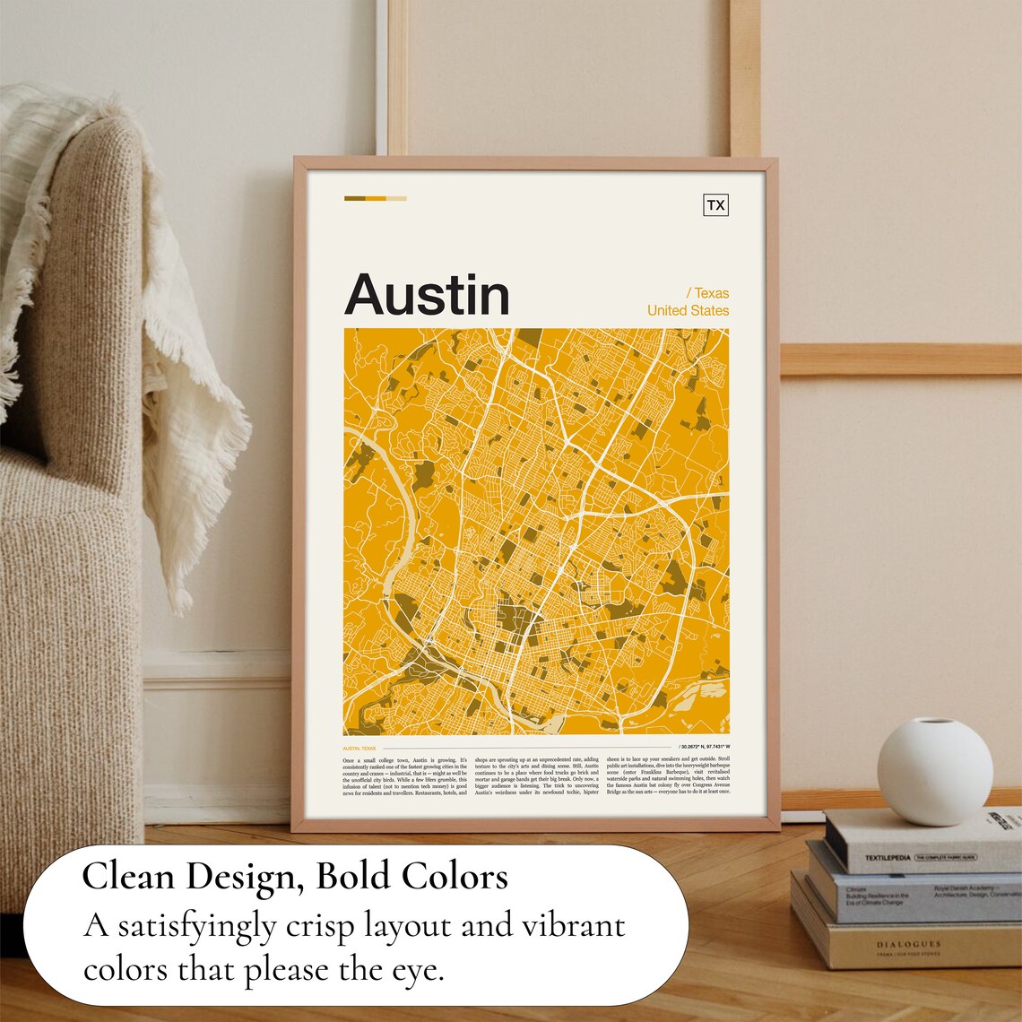 Austin Map Print, Austin Travel Poster - Image 3