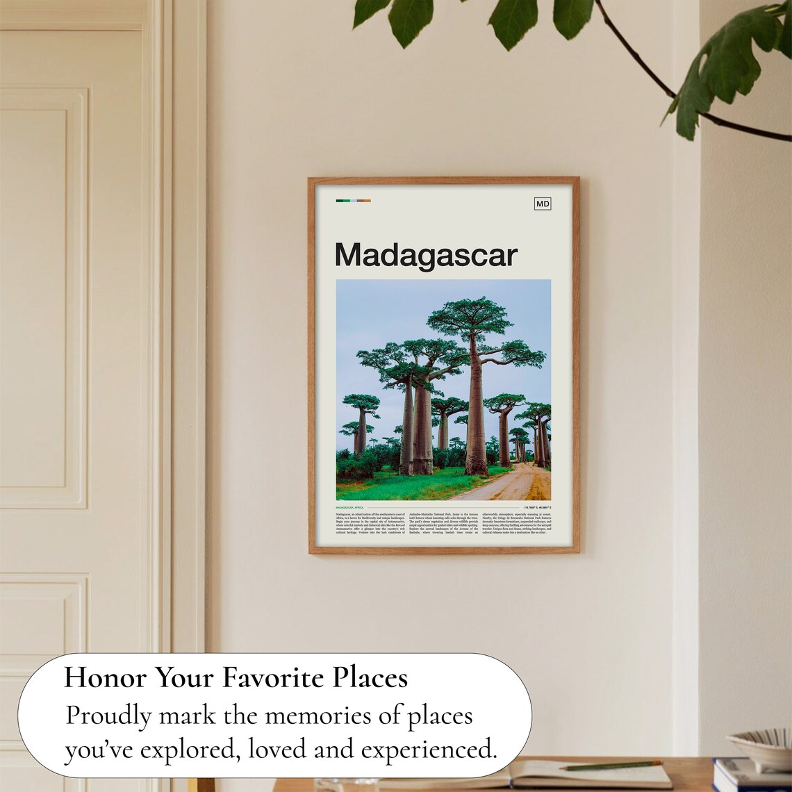 Madagascar Africa Baobab Avenue Giant Trees Photo Travel Poster Art - Image 5