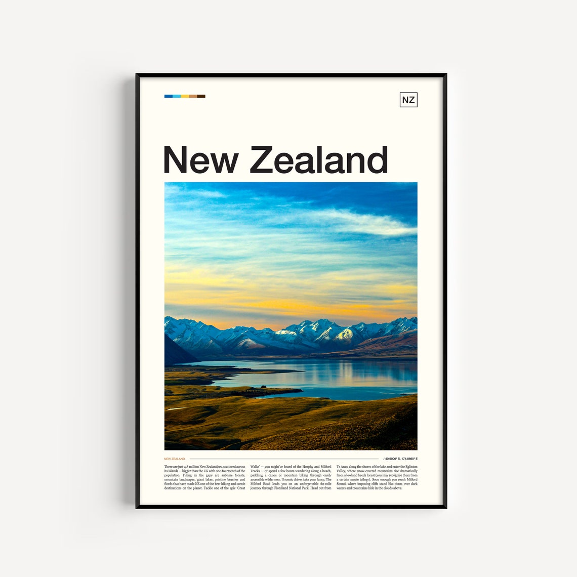 New Zealand Poster New Zealand Print New Zealand Art New Zealand Gift New Zealand Wall Art New Zealand Travel New Zealand Photography