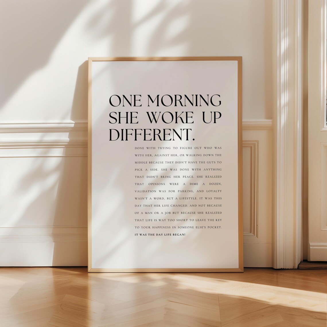 One Morning She Woke Up Different Women Quote Art Print - Image 3