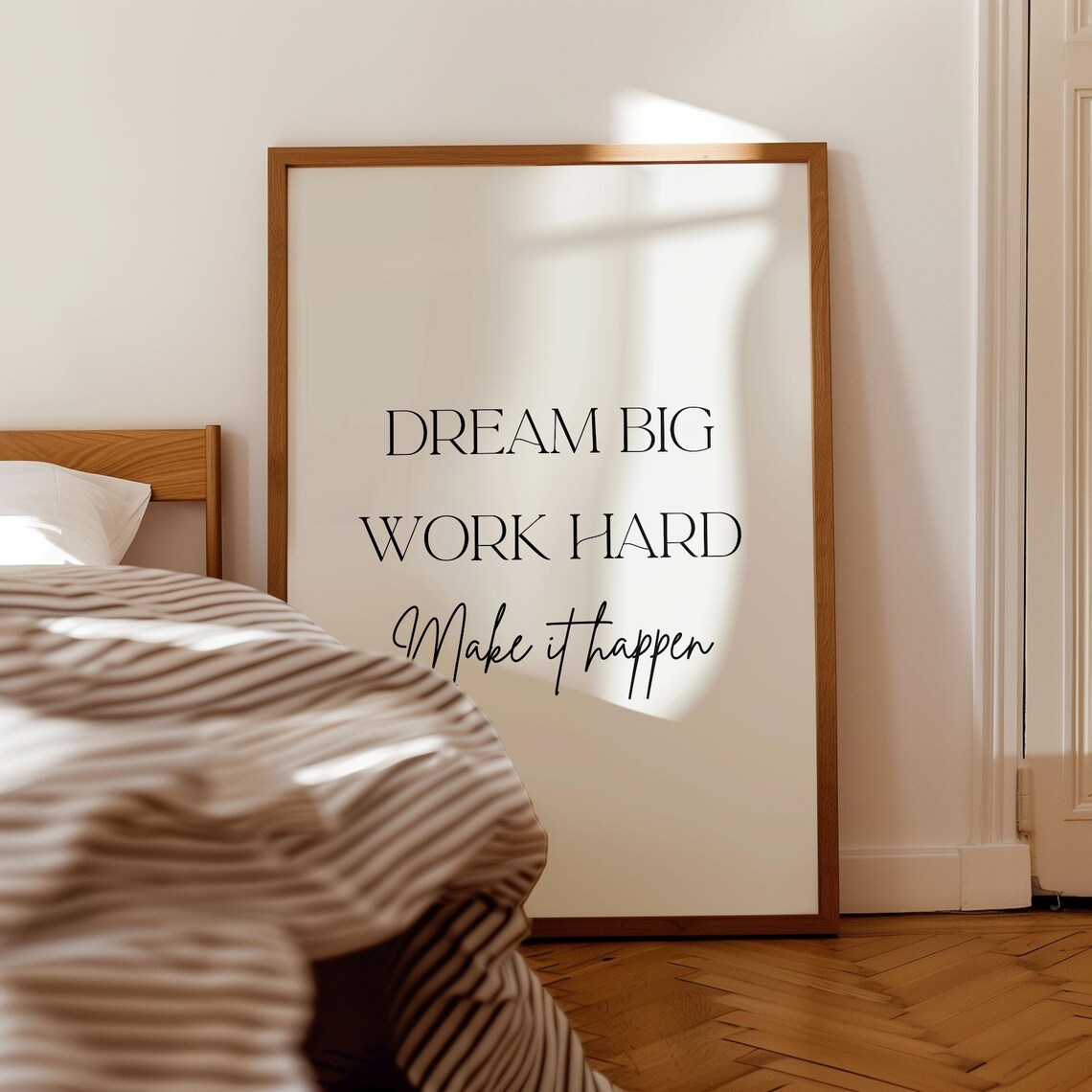 Dream Big, Work Hard Motivational Art Print - Image 2