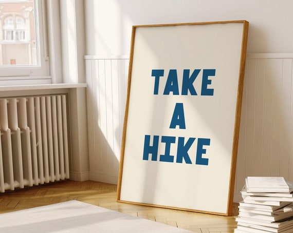 Take A Hike Print, Cottage Kids Room Decor