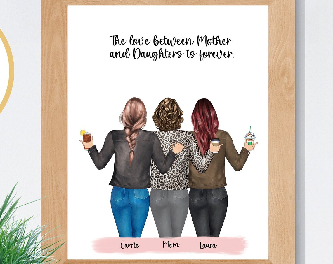 The Love Between Mother And Daughters Is Forever Toast Quote Poster