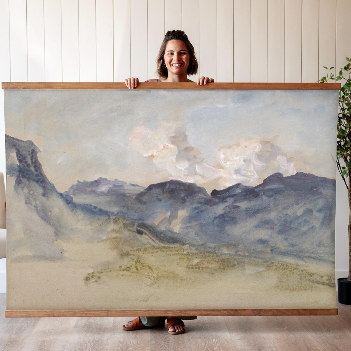 Mountain Wall Art Extra Large Wall Art Tapestry Wall Hanging Watercolor Print Nature Tapestry Abstract Art 596 - Image 3