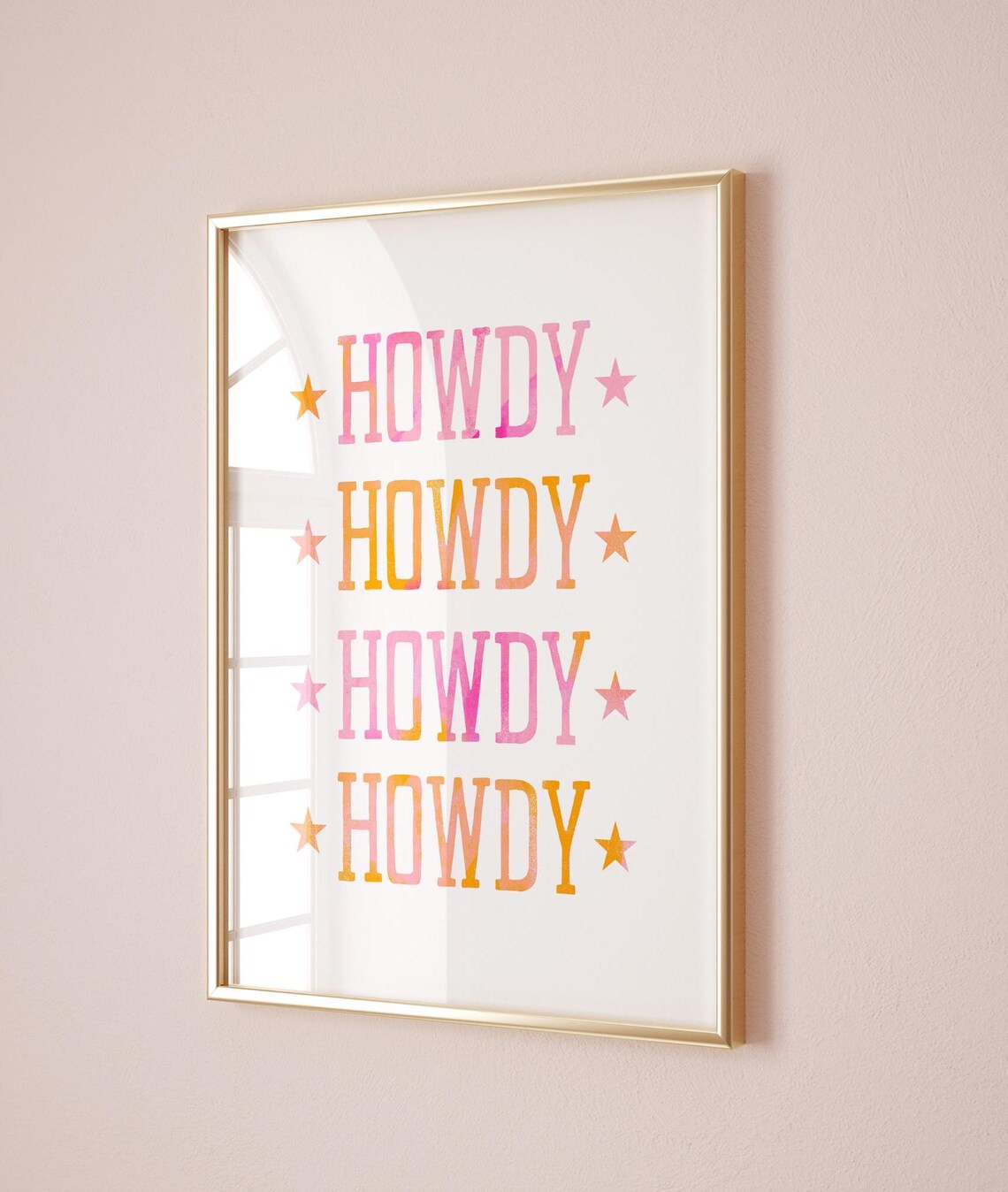 Howdy Print, Pink And Orange Western Decor