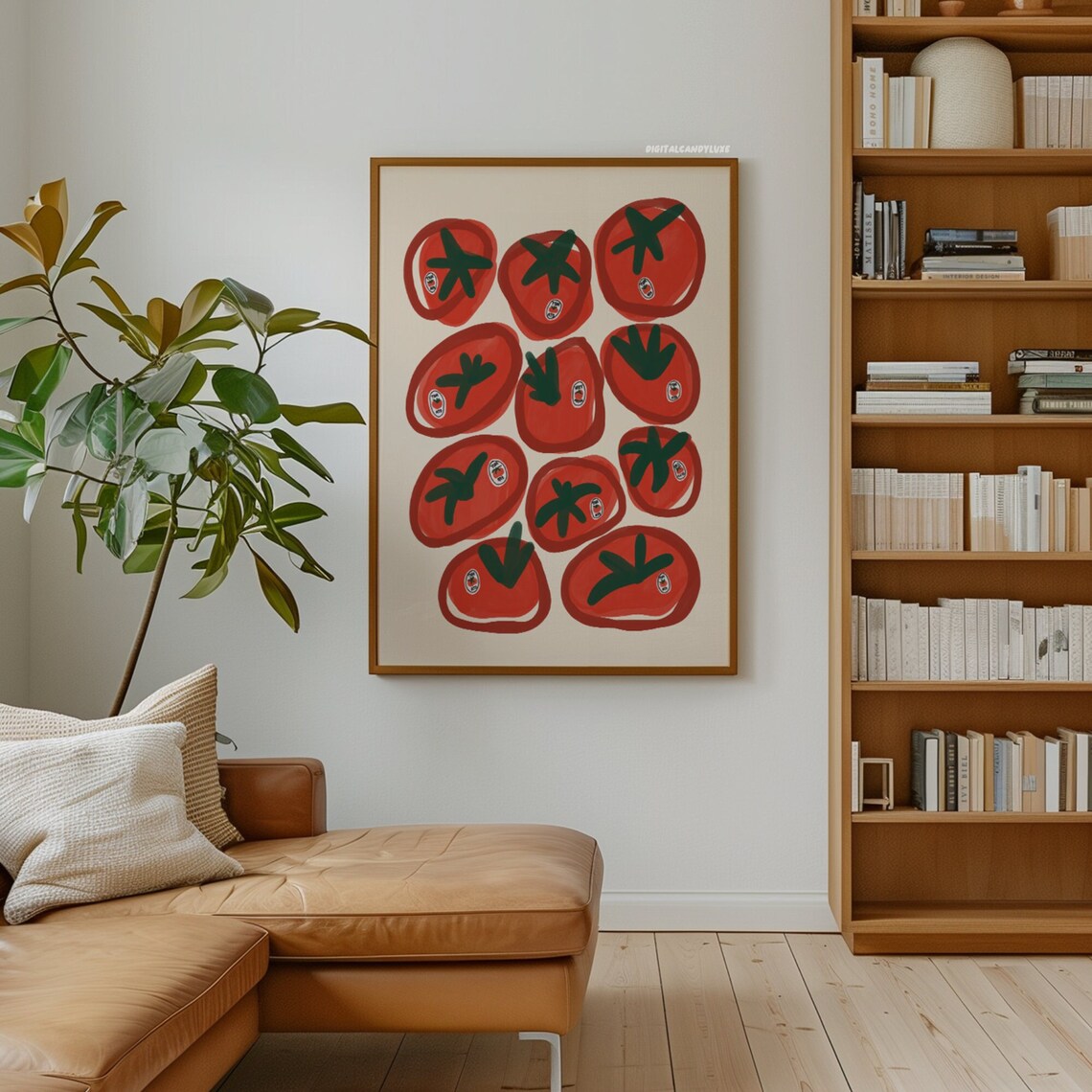 Tomato Print Kitchen Art Poster, Dining Room Decor