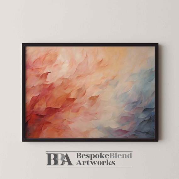 Modern Abstract Wall Art Flowing Textured Painting For Boho Bedrooms Artistic Hallways Or Serene Warm Home Decor